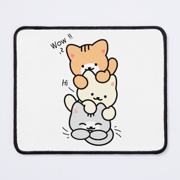 Item preview, Cute Stacked Kawaii Cats with Glasses designed and sold by SweetFury.