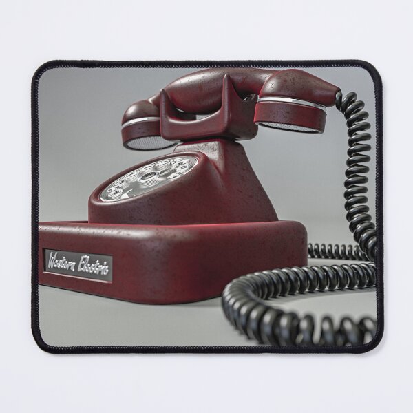 Item preview, Vintage Red Telephone - Retro Western Electric 3D Illustration - Loft Decor designed and sold by Keltoi-art.