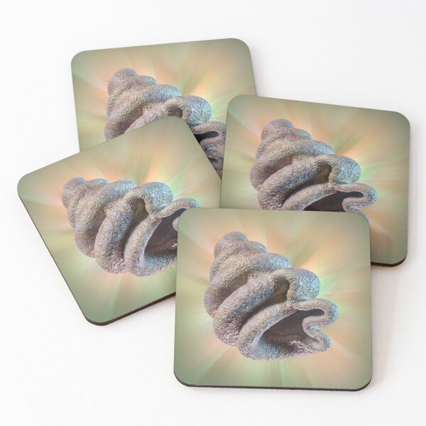 Item preview, Abstract 3D Fossil - Organic Form, Mineral Texture - Art Print designed and sold by Keltoi-art.