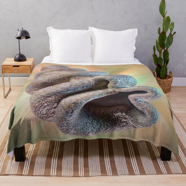 Item preview, Abstract 3D Fossil - Organic Form, Mineral Texture - Art Print designed and sold by Keltoi-art.
