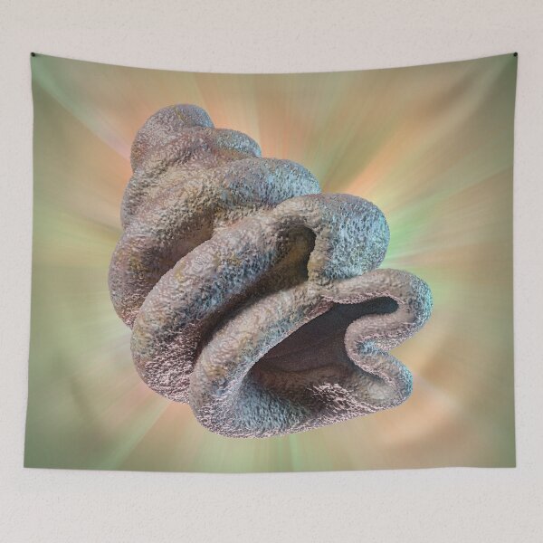 Item preview, Abstract 3D Fossil - Organic Form, Mineral Texture - Art Print designed and sold by Keltoi-art.