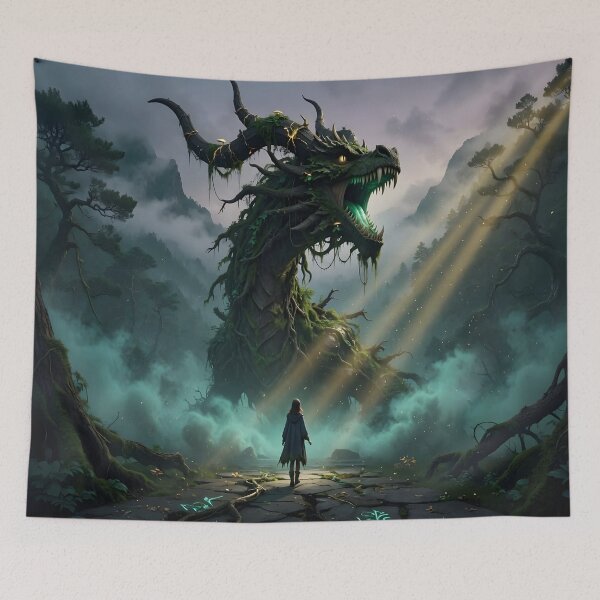 Item preview, Ancient Forest Dragon | Epic Fantasy Creature designed and sold by DreamyWallVibes.