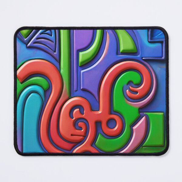 Item preview, 3D Tribal Totem - Abstract Art in Vibrant Colors - Modern Design Poster designed and sold by Keltoi-art.