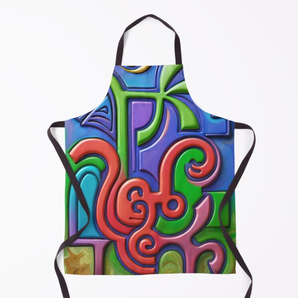Item preview, 3D Tribal Totem - Abstract Art in Vibrant Colors - Modern Design Poster designed and sold by Keltoi-art.