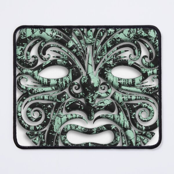 Item preview, Green Tribal Mask - PNG Sticker with Cutouts and Transparent Background - Ethnic Art designed and sold by Keltoi-art.