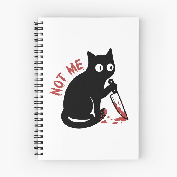 Item preview, Not Me Funny Black Cat Dark Humor Knife Guilty Cat designed and sold by RedHDesign.