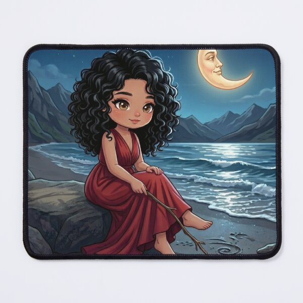 Item preview, Curly Girl Drawing Sand Art designed and sold by Azurart2.