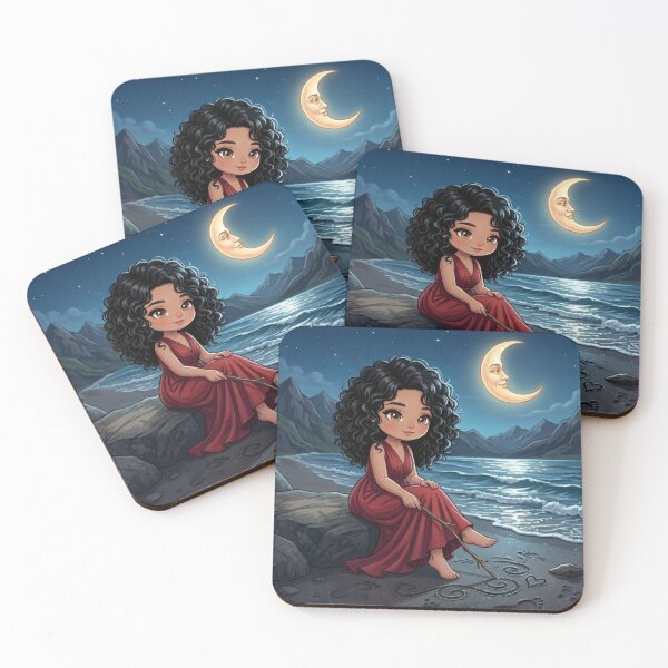 Item preview, Curly Girl Drawing Sand Art designed and sold by Azurart2.
