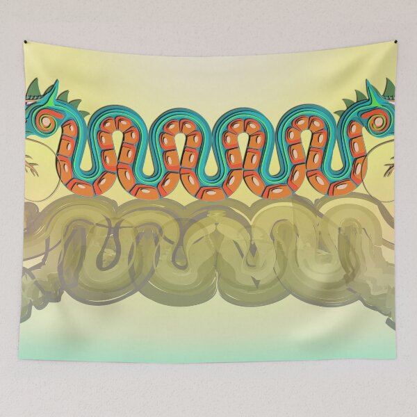 Item preview, Double Oriental Dragon - Vector Art Paper Cutout - Asian Poster designed and sold by Keltoi-art.