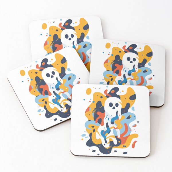Item preview, Cute Spooky Halloween Seamless Borders Ghosts Pumpkins Skull Sticker Pack designed and sold by DesignArtist.ia.