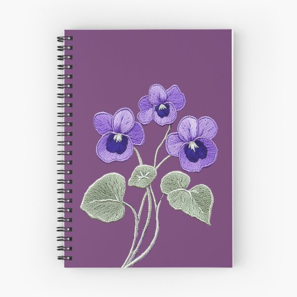 Item preview, Embroidered Purple Pansy Bouquet designed and sold by MegaNovaArt.