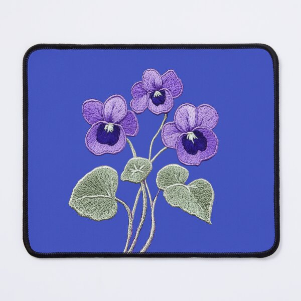 Item preview, Embroidered Purple Pansy Bouquet designed and sold by MegaNovaArt.