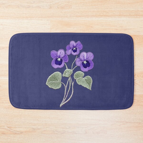 Item preview, Embroidered Purple Pansy Bouquet designed and sold by MegaNovaArt.