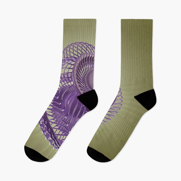 Item preview, Abstract 3D Turbine - Purple and Gold Geometric Art - Luxury Design Print designed and sold by Keltoi-art.