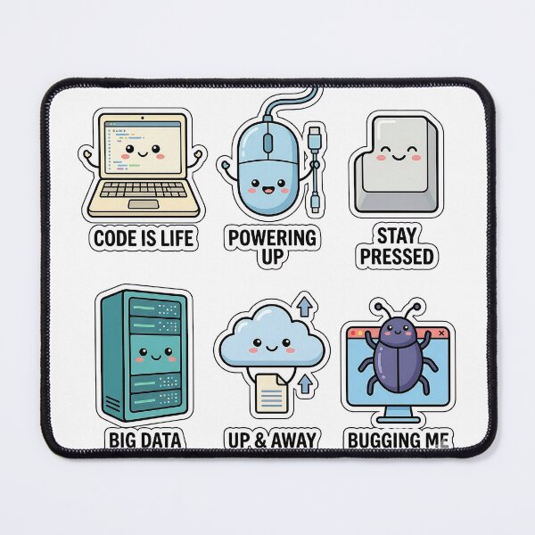 Item preview, Kawaii Laptop Buddies Sticker Pack - Cute Tech & Coding Puns designed and sold by SimpleP.