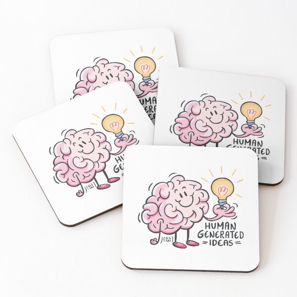 Item preview, Human Generated Ideas - Anti AI Illustration | Human Made | Not AI | No AI Art designed and sold by GoodStuffNoNonsense.
