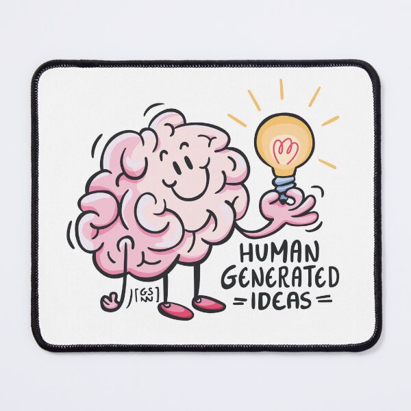 Item preview, Human Generated Ideas - Anti AI Illustration | Human Made | Not AI | No AI Art designed and sold by GoodStuffNoNonsense.