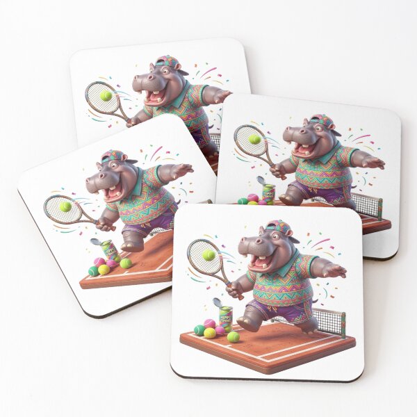 Item preview, FUNNY TENNIS HIPPO designed and sold by likbatonboot.