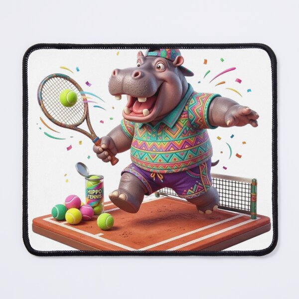 Item preview, FUNNY TENNIS HIPPO designed and sold by likbatonboot.