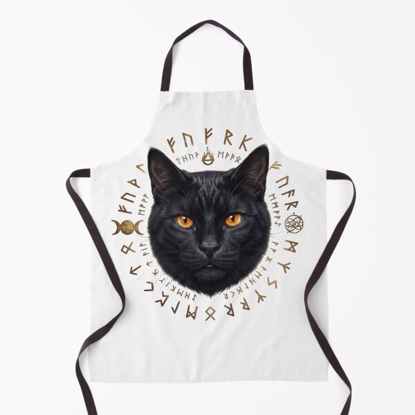 Item preview, The Golden Runic Black Cat Portrait designed and sold by Spiritualwall.