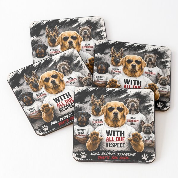 Item preview, Bold Golden Retriever "With All Due Respect" Graphic designed and sold by Drop-Drip.