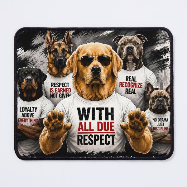 Item preview, Bold Golden Retriever "With All Due Respect" Graphic designed and sold by Drop-Drip.