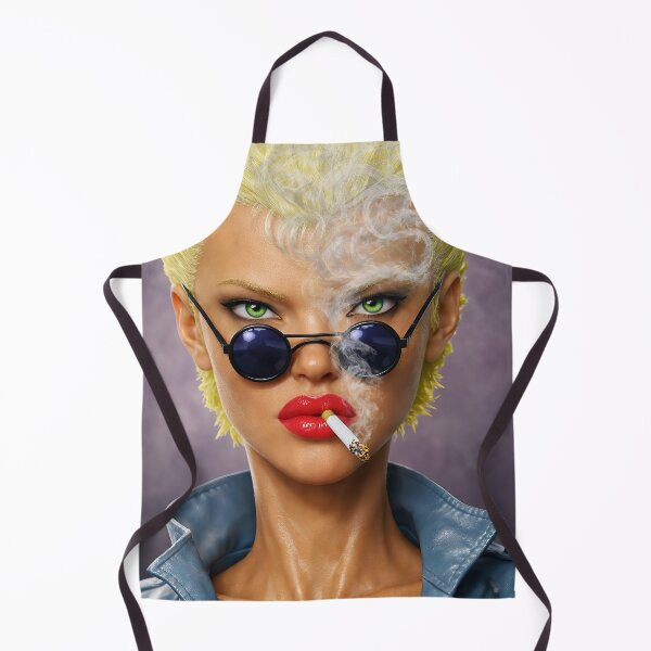 Item preview, 3D Punk Woman - Portrait with Round Leather Glasses - Cyberpunk Poster designed and sold by Keltoi-art.