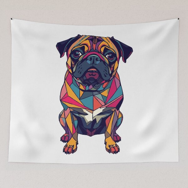 Item preview, Geometric Pug designed and sold by AbstractAnom.