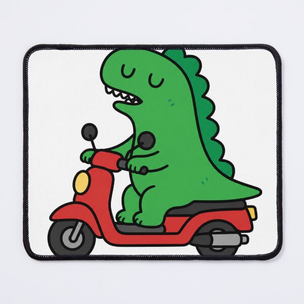 Item preview, Cute Dinosaur Riding Red Scooter designed and sold by Happy'CLICK'.