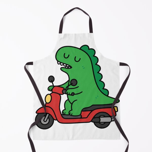 Item preview, Cute Dinosaur Riding Red Scooter designed and sold by Happy'CLICK'.