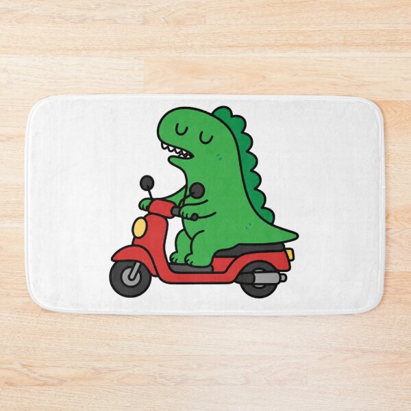 Item preview, Cute Dinosaur Riding Red Scooter designed and sold by Happy'CLICK'.