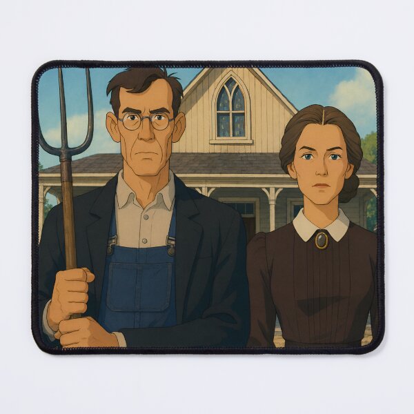 Item preview, Rural Gothic – Vintage Americana Farm Portrait designed and sold by Hollow Moon Studios..