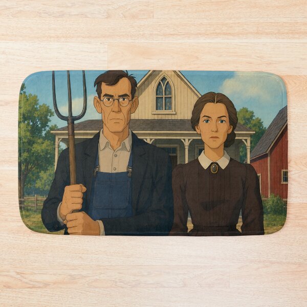 Item preview, Rural Gothic – Vintage Americana Farm Portrait designed and sold by  Hollow Moon Studios..