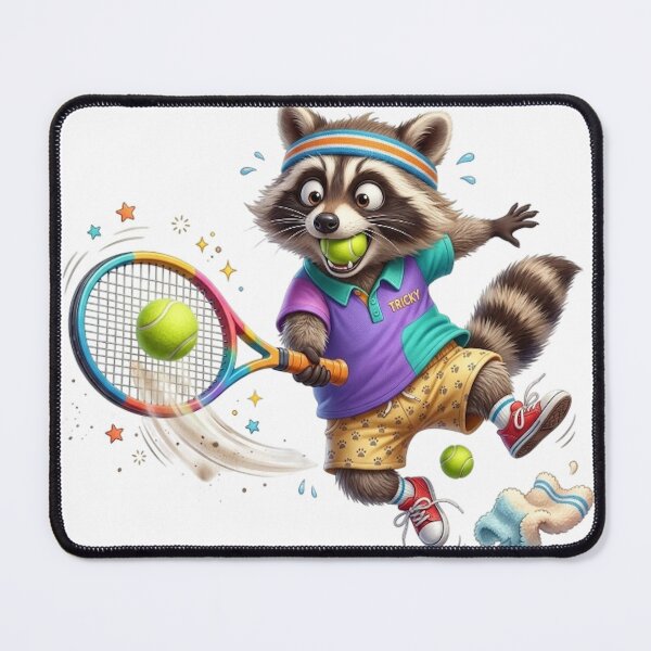 Item preview, FUNNY TENNIS RACCOON designed and sold by likbatonboot.