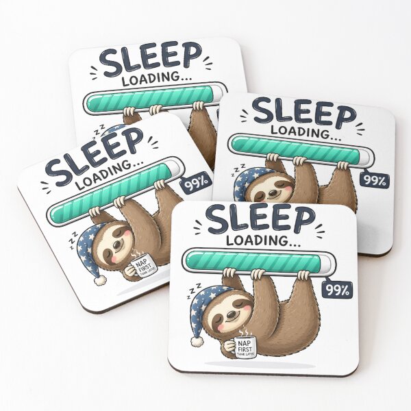 Item preview, Sleep Loading 99% T-Shirt | Funny Sloth Meme designed and sold by JustResultsCo.