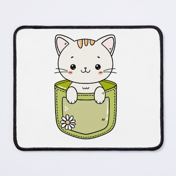 Item preview, Cute Cat in Pocket - Kawaii Cat Illustration designed and sold by SweetFury.