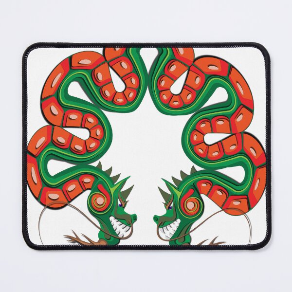 Item preview, Double Oriental Dragon - Green Red PNG Sticker - Geek T-shirt designed and sold by Keltoi-art.