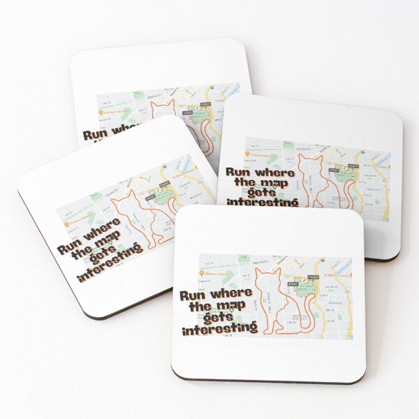 Item preview, Run where the map gets interesting (Running) designed and sold by RunningWhiskers.