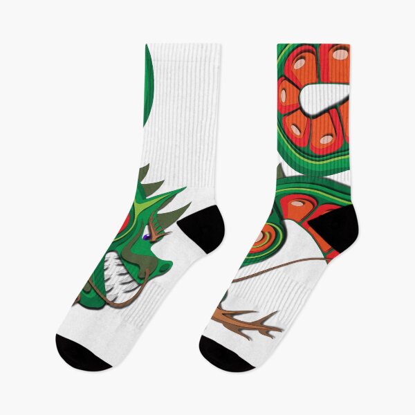 Item preview, Double Oriental Dragon - Green Red PNG Sticker - Geek T-shirt designed and sold by Keltoi-art.