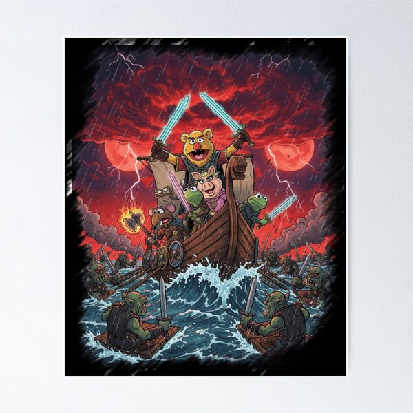 Item preview, Muppets Fellowship Fantasy Adventure Poster Design Today Graphic designed and sold by SharoKayd.