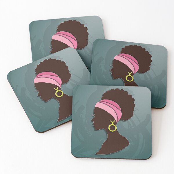 Item preview, African Woman - Pink Vector Illustration - Minimalist Art Print designed and sold by Keltoi-art.