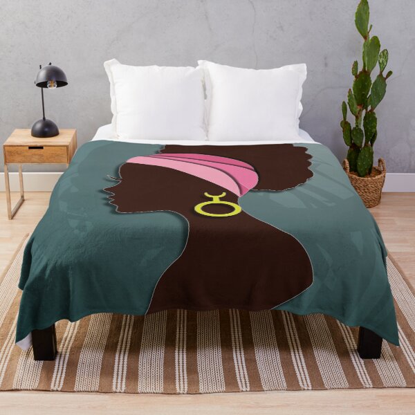 Item preview, African Woman - Pink Vector Illustration - Minimalist Art Print designed and sold by Keltoi-art.