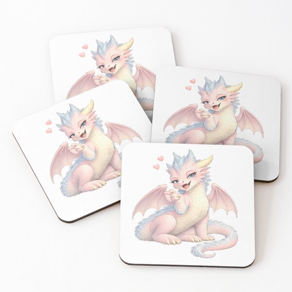 Item preview, Cute Sassy Baby Dragon | Kawaii Pink Fantasy Dragon Art designed and sold by Hatchling Hollow.