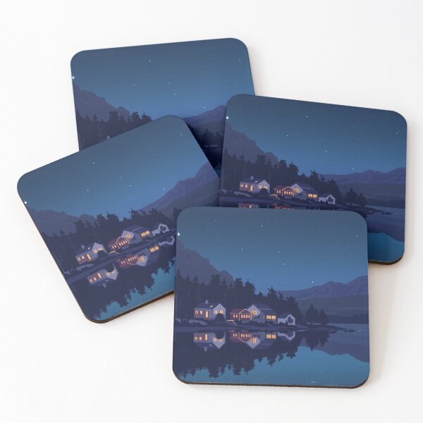 Item preview, Quaint Village at Night designed and sold by AbstractAnom.