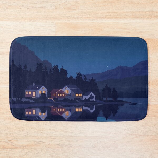 Item preview, Quaint Village at Night designed and sold by AbstractAnom.