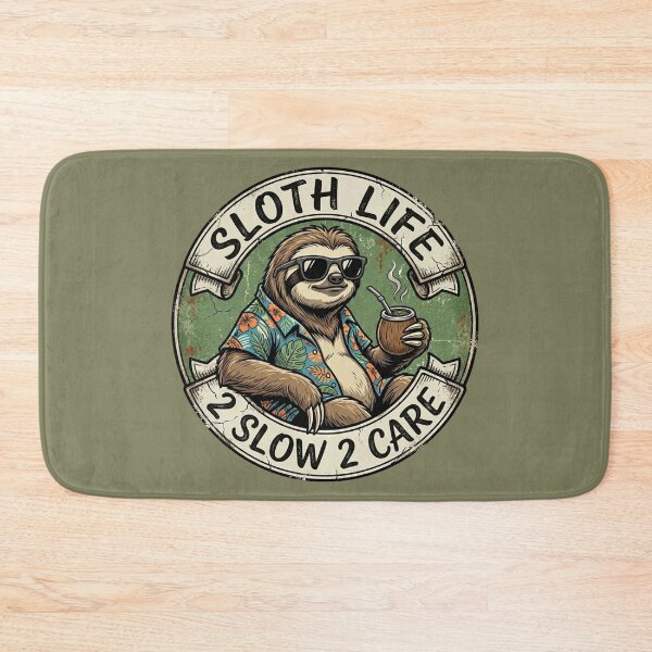 Item preview, Sloth Life No.1: 2 Slow 2 Care Funny Sloth Yerba Mate designed and sold by NO BEAVER NO PUNK.