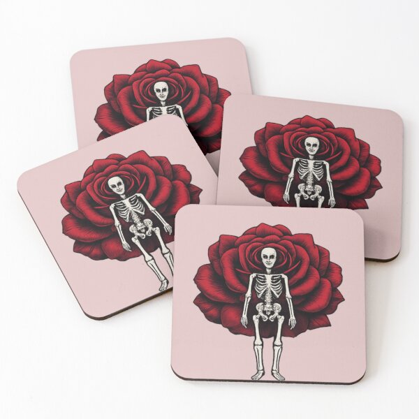 Item preview, Tiny Skeleton With Red Rose Gothic Aesthetic PNG  designed and sold by arifali786.
