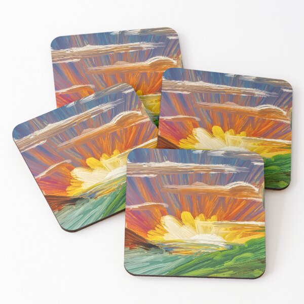 Item preview, Digital Painting Cactus Sunset Andean Altiplano designed and sold by Keltoi-art.