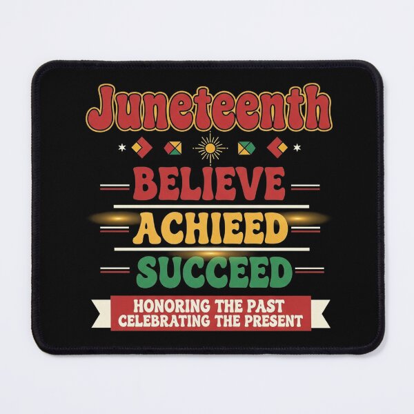 Item preview, Juneteenth Believe Achieve Succeed Minimalist Freedom Day designed and sold by Designs-RZ.