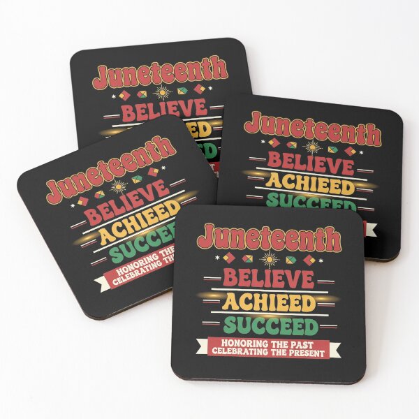 Item preview, Juneteenth Believe Achieve Succeed Minimalist Freedom Day designed and sold by Designs-RZ.